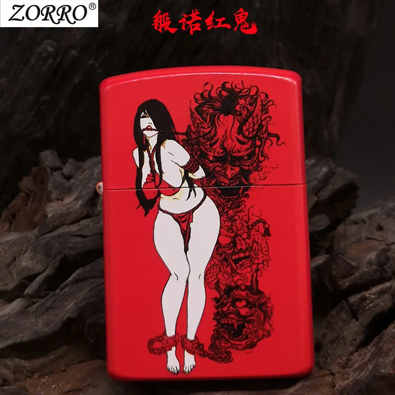 ZORRO Prajna Red Ghost Kerosene Lighter Pure Copper Flip Windproof Grinding Wheel Boutique Retro Personality Creativity
ZORRO Prajna Red Ghost Kerosene Lighter Pure Copper Flip Windproof Grinding Wheel Boutique Retro Personality Creativity