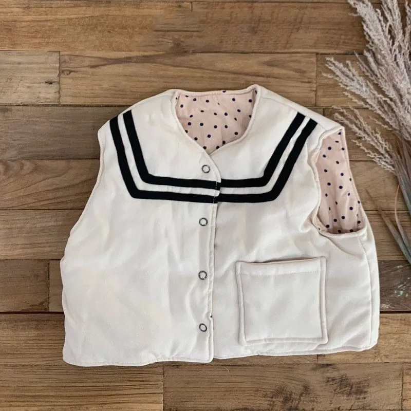 Kids Thin Reversible Vest Toddler Boy Pocket Solid Striped Sleeveless Coat New Baby Girls Sweet Dot All-match Cotton Jacket
Kids Thin Reversible Vest Toddler Boy Pocket Solid Striped Sleeveless Coat New Baby Girls Sweet Dot All-match Cotton Jacket
