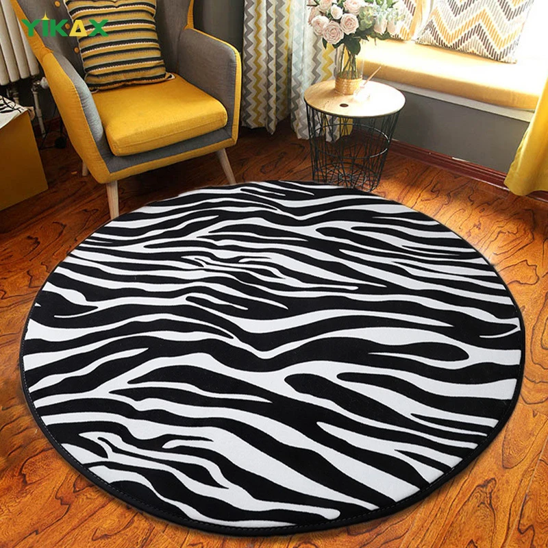 Black White Zebra Print Round Area Rug Carpet For Kids Room Floor Mats Chair Non-slip Kitchen Bedroom Bath Flannel Play Doormat
Black White Zebra Print Round Area Rug Carpet For Kids Room Floor Mats Chair Non-slip Kitchen Bedroom Bath Flannel Play Doormat