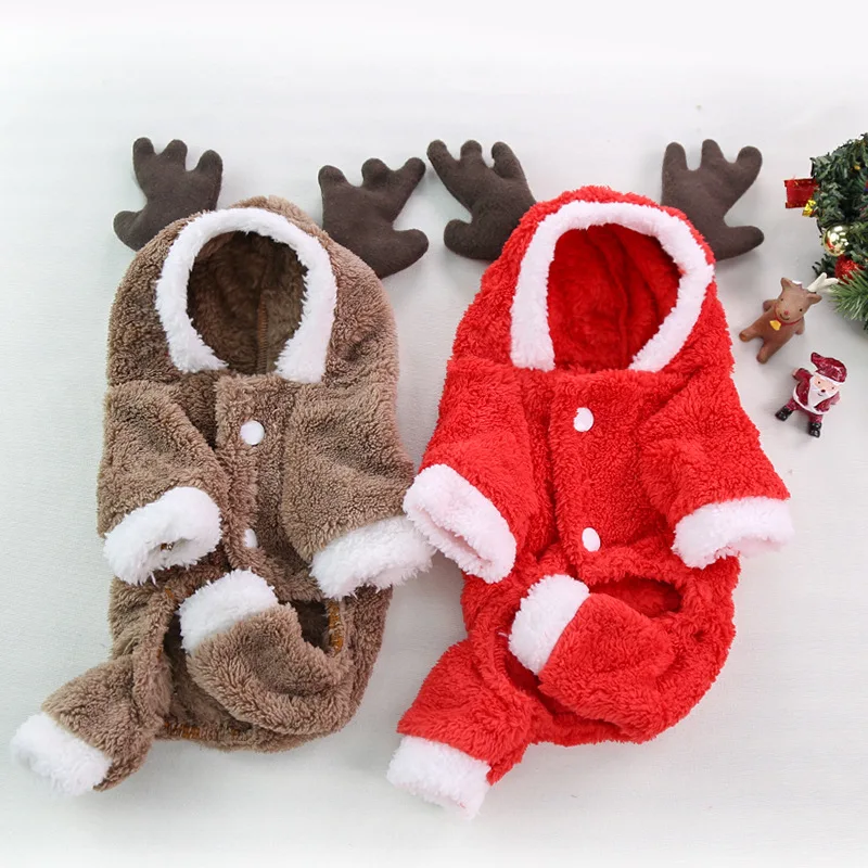 Autumn And Winter Christmas Festival Four Legs Thickened Grab Fleece Warm Button Dog Pet Cat Clothes Supplies Teddy Dog Clothes
Autumn And Winter Christmas Festival Four Legs Thickened Grab Fleece Warm Button Dog Pet Cat Clothes Supplies Teddy Dog Clothes