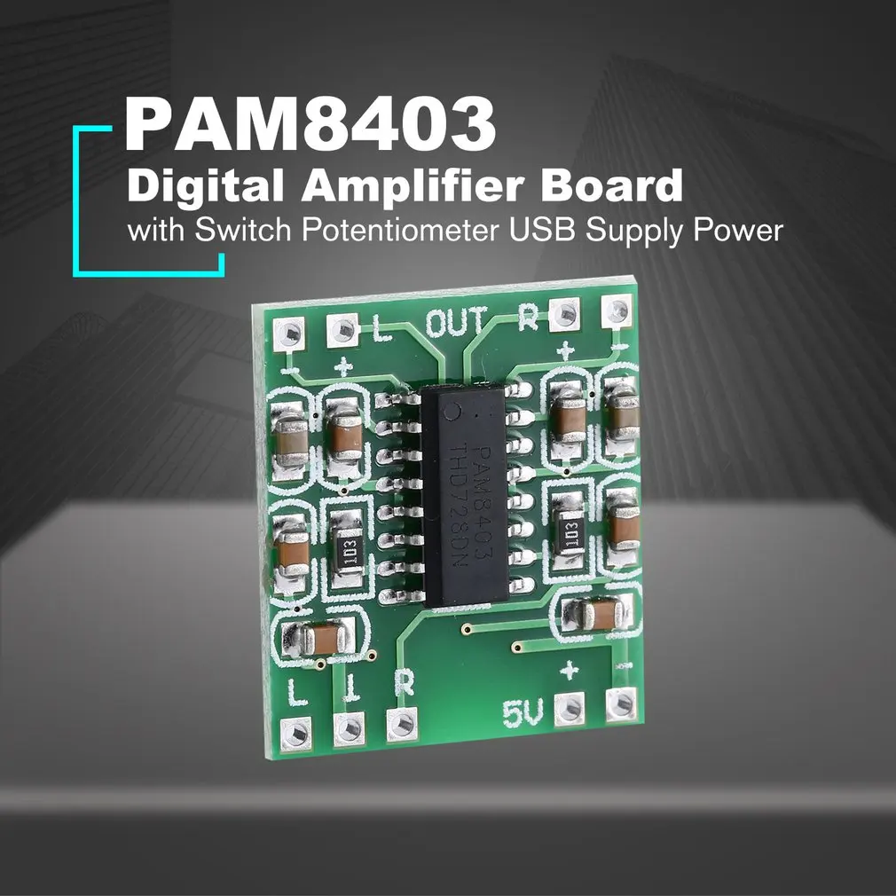 Плата цифрового мини-усилителя мощности PAM8403, 10 шт., для модуля стереоусилителя класса D, 2*3 Вт, 5 В, питание от USB
Плата цифрового мини-усилителя мощности PAM8403, 10 шт., для модуля стереоусилителя класса D, 2*3 Вт, 5 В, питание от USB