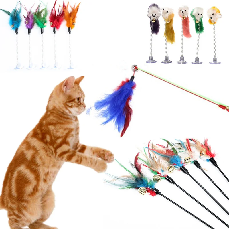 Pet Cat Toys Sucker Spring Feather with Bell Sounding Mouse Toy Cat Accessories Cat Toys Interactive Handheld Teasing Cat Stick
Pet Cat Toys Sucker Spring Feather with Bell Sounding Mouse Toy Cat Accessories Cat Toys Interactive Handheld Teasing Cat Stick