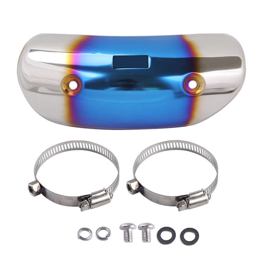 DWCX Half Blue Universal Motorcycle Rear Exhaust Muffler Pipe Guard Heat Shield Cover 7.5x3inch Stainless Steel
DWCX Half Blue Universal Motorcycle Rear Exhaust Muffler Pipe Guard Heat Shield Cover 7.5x3inch Stainless Steel