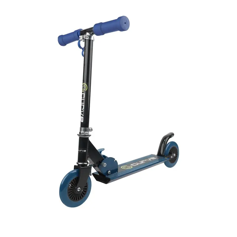 

2 Wheeled Folding Kick Scooter in Blue City Work School Student Outdoor Sports Portable Pedal Scooter