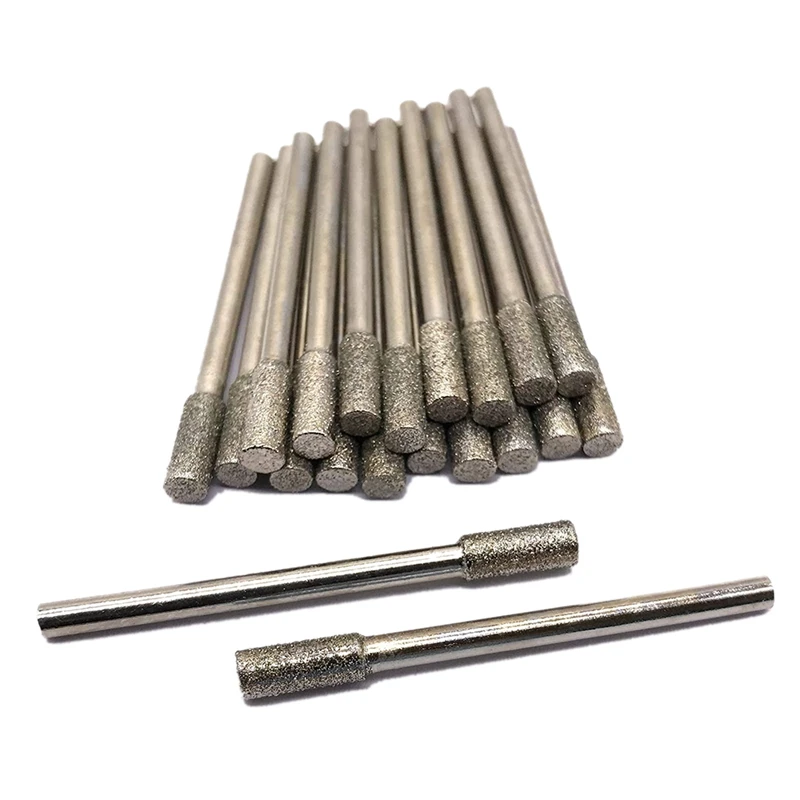 20 Pcs Diamond Grinding Bits 4Mm Cylinder Head Grinding Bit Rotary Diamond Burr Set For Most Rotary Tool Bit Grinder
20 Pcs Diamond Grinding Bits 4Mm Cylinder Head Grinding Bit Rotary Diamond Burr Set For Most Rotary Tool Bit Grinder