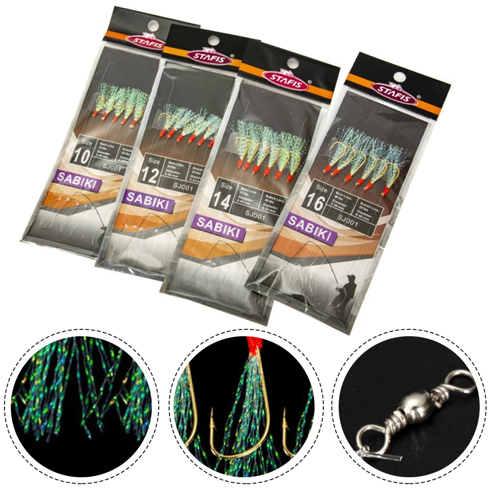 6pcs Daylight Rigs Mackeral Sea Fishing Rigs Lure Snapper Flasher Rig Hook Stainless Steel Soft Bait Fishing Snapper Pesca Iscas
6pcs Daylight Rigs Mackeral Sea Fishing Rigs Lure Snapper Flasher Rig Hook Stainless Steel Soft Bait Fishing Snapper Pesca Iscas