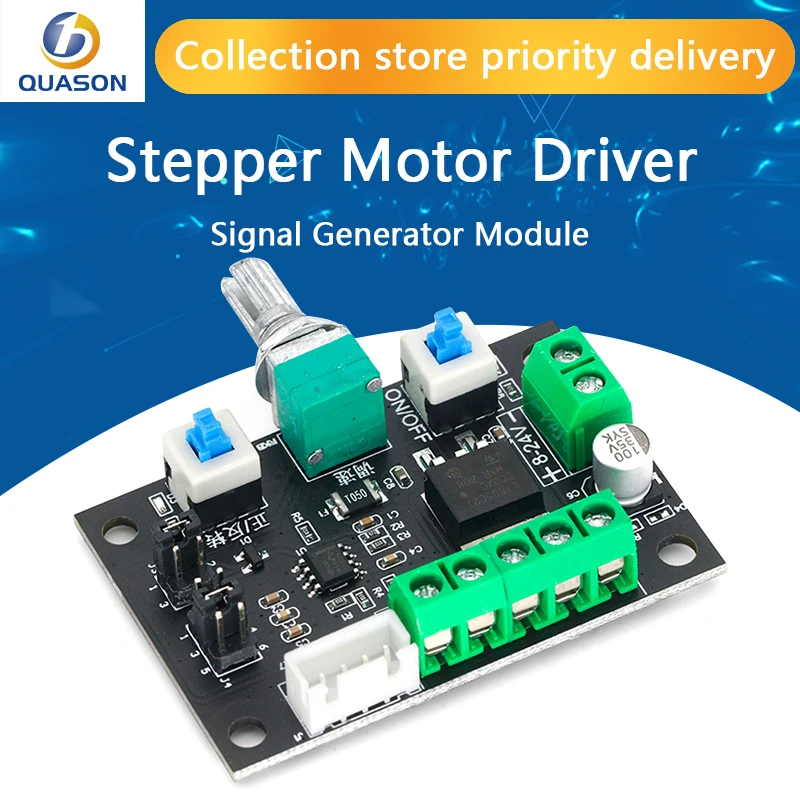DC 12V 24V Stepper Motor Driver Controller Speed Regulator PWM Pulse Signal Generator Module
DC 12V 24V Stepper Motor Driver Controller Speed Regulator PWM Pulse Signal Generator Module