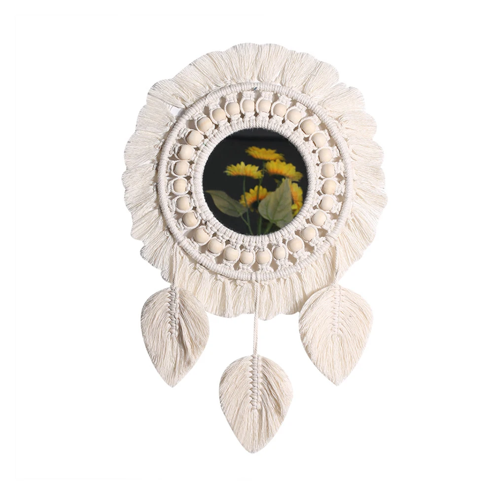 Hanging Wall Mirror Boho Fringe Round Handmade Decorative Acrylic Mirror for Living Room Bedroom Nursery Home Decor
Hanging Wall Mirror Boho Fringe Round Handmade Decorative Acrylic Mirror for Living Room Bedroom Nursery Home Decor