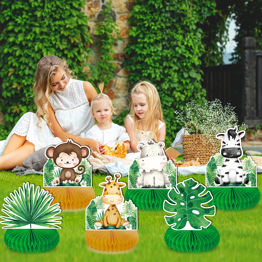 Cartoon Jungle Animals First Birthday Party Paper Honeycomb Crafts Disposable Tableware Sets Banner Gift Bags Party Supplies
Cartoon Jungle Animals First Birthday Party Paper Honeycomb Crafts Disposable Tableware Sets Banner Gift Bags Party Supplies