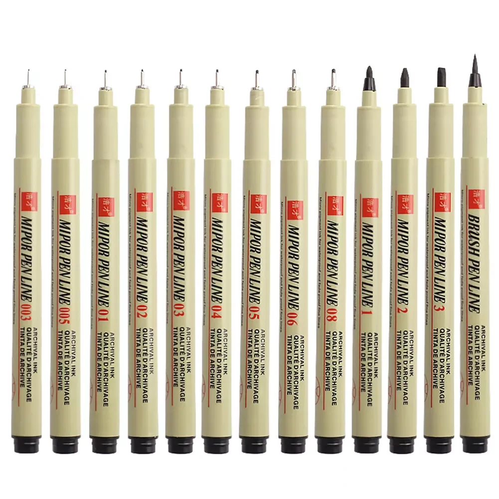 

Micron Sketch Marker Pen Black Pigment Liner 003 005 01 02 03 04 05 06 08 1 2 3 BR Tip Drawing Pen Fineliner Sketching Pen