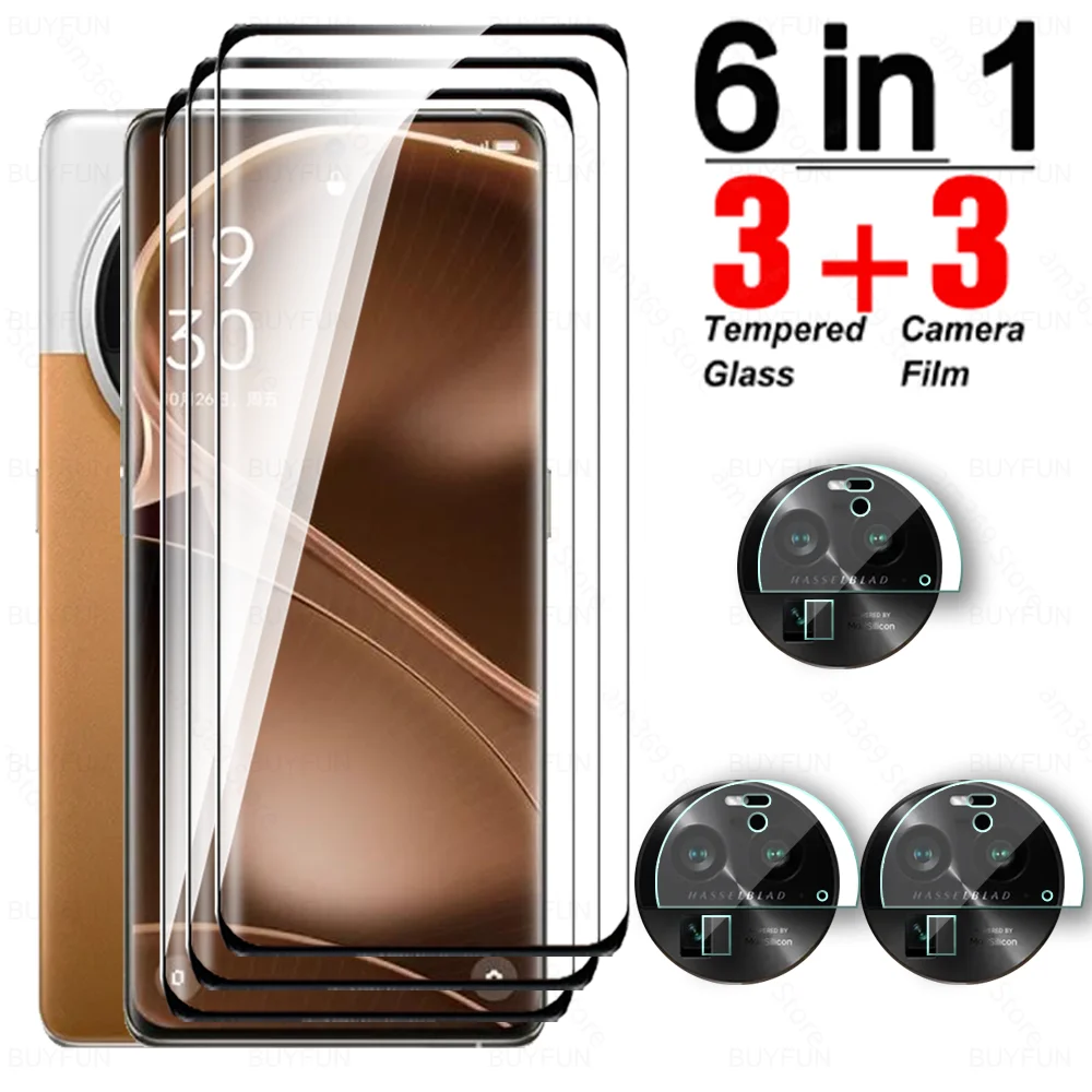 

6To1 3D Curved Tempered Glass For Oppo Find X6 Pro 5G Appo Orro FindX6 X 6 PGFM10 FindX6Pro X6Pro PGEM10 Camera Screen Protector
