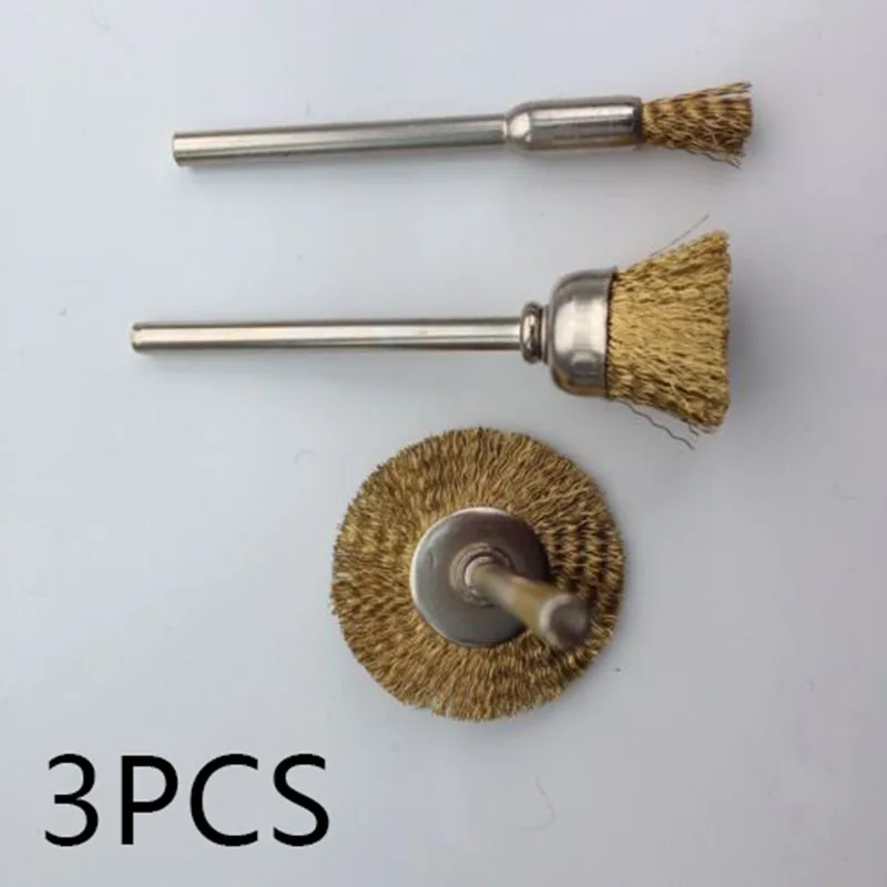 

3PC Copper Wire Brushes Rust Paint Removing Brush Polishing Brush For Dremel Rotary Grinder Power Tool Accessories