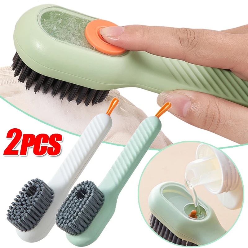 

Multifunction Adding Liquid Shoe Brush Soft-bristled Soap Dispenser Clothing Cleaning Board Brushes Household Cleaner Tools