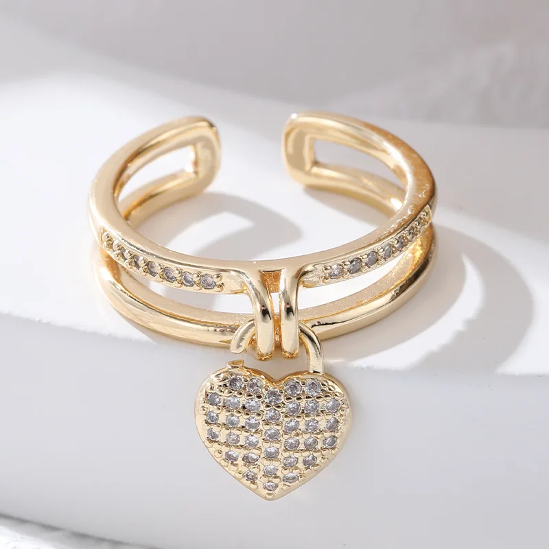 Korean Fashion Heart Shape Open Rings For Women Elegant High Quality Zircon Wedding Ring Trendy Jewelry Party Gift
Korean Fashion Heart Shape Open Rings For Women Elegant High Quality Zircon Wedding Ring Trendy Jewelry Party Gift