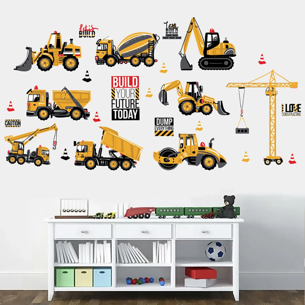 45*60CM Engineering Vehicle Theme Wall Stickers Window Stickers Excavator Kindergarten Children's Room Decoration Gift Toys
45*60CM Engineering Vehicle Theme Wall Stickers Window Stickers Excavator Kindergarten Children's Room Decoration Gift Toys