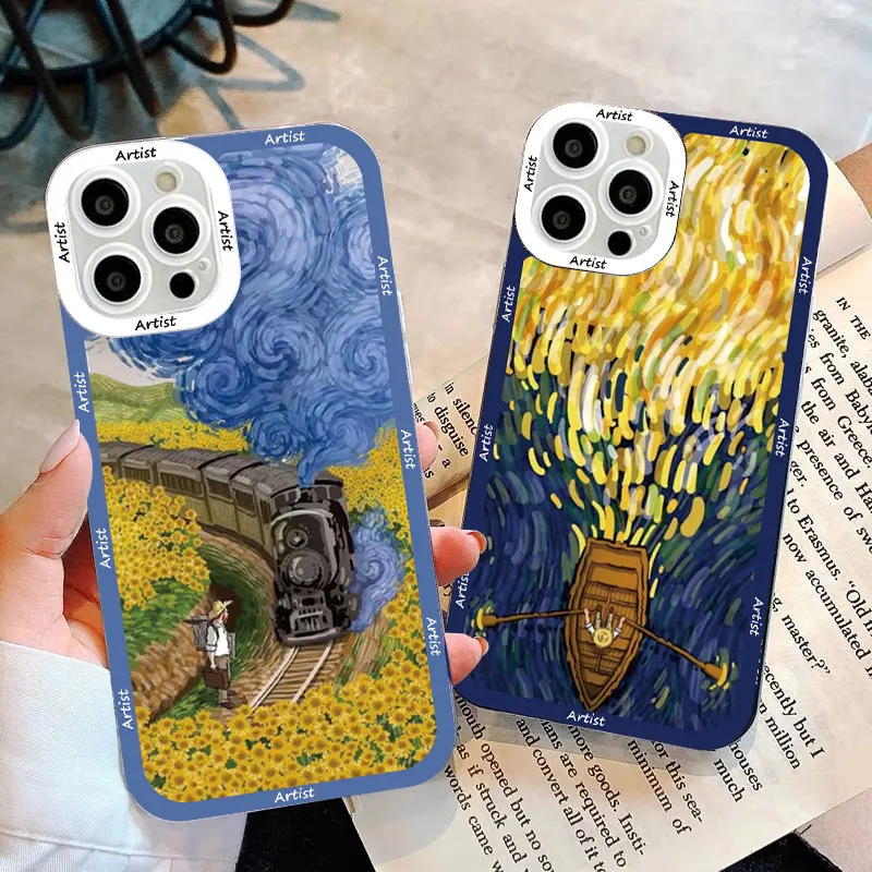 For Coque iphone 7 8 Plus SE 2020 14 11 12 13 Pro Max X XR XS Clear Phone Case Art Van Gogh Oil Painting Transparent Back Covers
For Coque iphone 7 8 Plus SE 2020 14 11 12 13 Pro Max X XR XS Clear Phone Case Art Van Gogh Oil Painting Transparent Back Covers