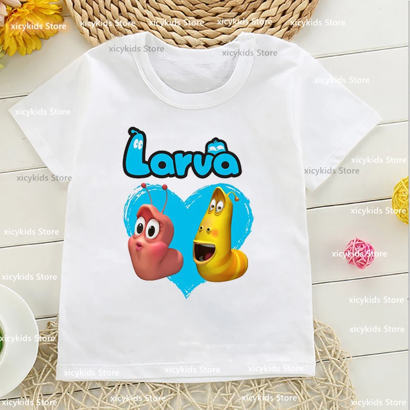 New kids t-shirts Cute Larva Pendant Cartoon Print Boys t shirts Fashion Kids Clothes Summer Girls t-shirts Baby Toddler tshirt
New kids t-shirts Cute Larva Pendant Cartoon Print Boys t shirts Fashion Kids Clothes Summer Girls t-shirts Baby Toddler tshirt