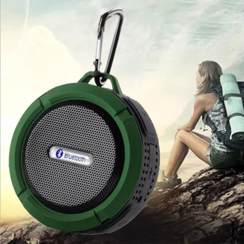 

Outdoor Bluetooth Speakers Mini Portable TF Subwoofer C6 Waterproof Bluetooth Speaker With Big Suction Cup Dustproof Audio Speak