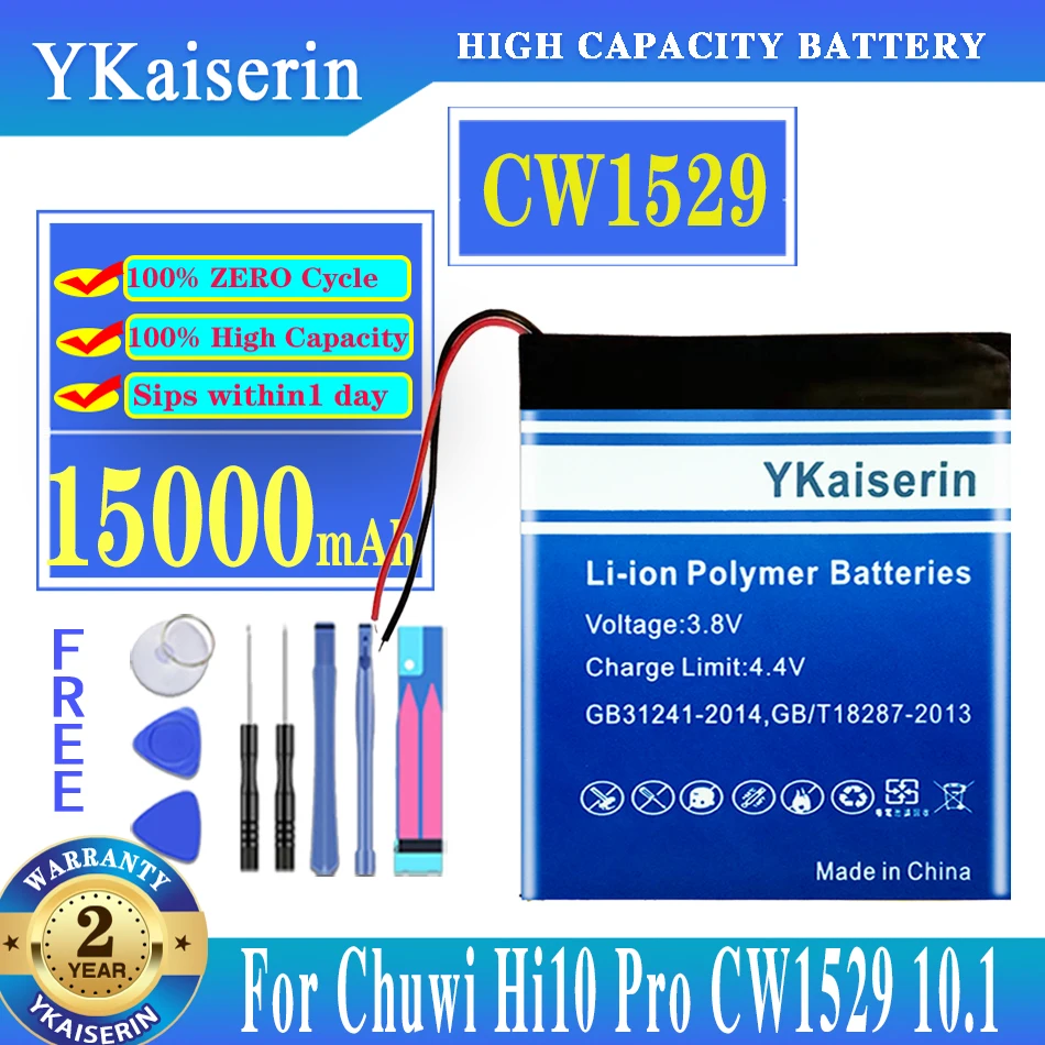 Аккумулятор ykaisсеребрин CW 1529, 2 линии, 15000 мАч, для Chuwi Hi10 Pro CW1529, 10,1 дюйма, планшет, внутренний 30125130 (2 линии), батареи + Бесплатные инструменты
Аккумулятор ykaisсеребрин CW 1529, 2 линии, 15000 мАч, для Chuwi Hi10 Pro CW1529, 10,1 дюйма, планшет, внутренний 30125130 (2 линии), батареи + Бесплатные инструменты