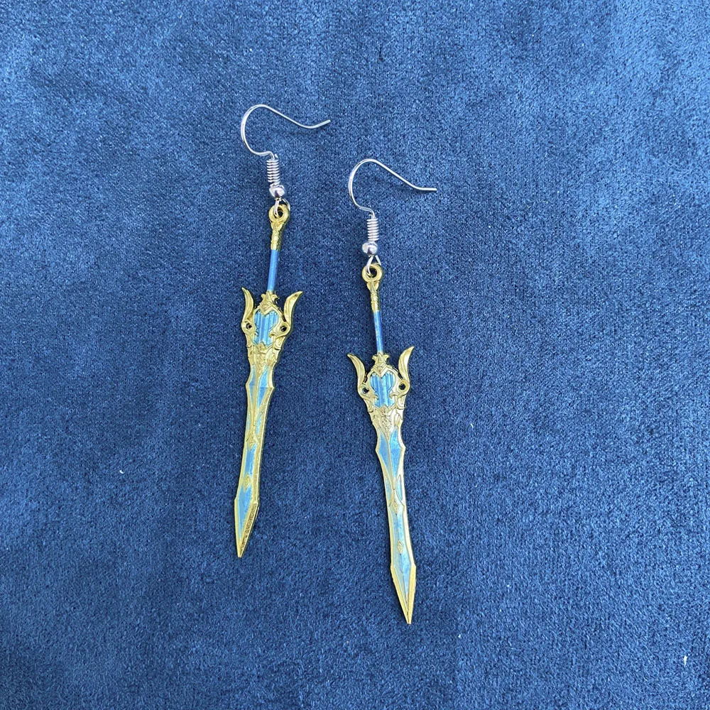 Lost Lady Genshin Peripheral Mini Metal Weapon Pendant Earrings Gamer Party Earrings Jewelry Wholesale
Lost Lady Genshin Peripheral Mini Metal Weapon Pendant Earrings Gamer Party Earrings Jewelry Wholesale