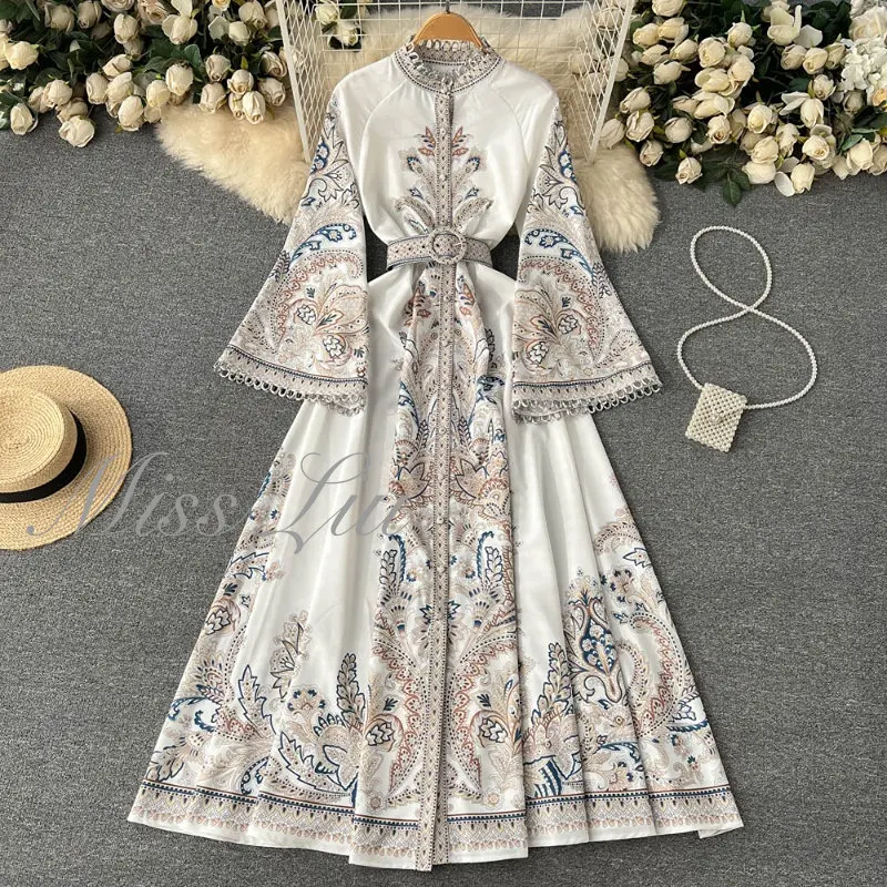 Elegant Party Dresses for Women 2023 Vintage Robe Printing Formal Occasion Belt Summer Long New In Woman's Evening Dresses
Elegant Party Dresses for Women 2023 Vintage Robe Printing Formal Occasion Belt Summer Long New In Woman's Evening Dresses