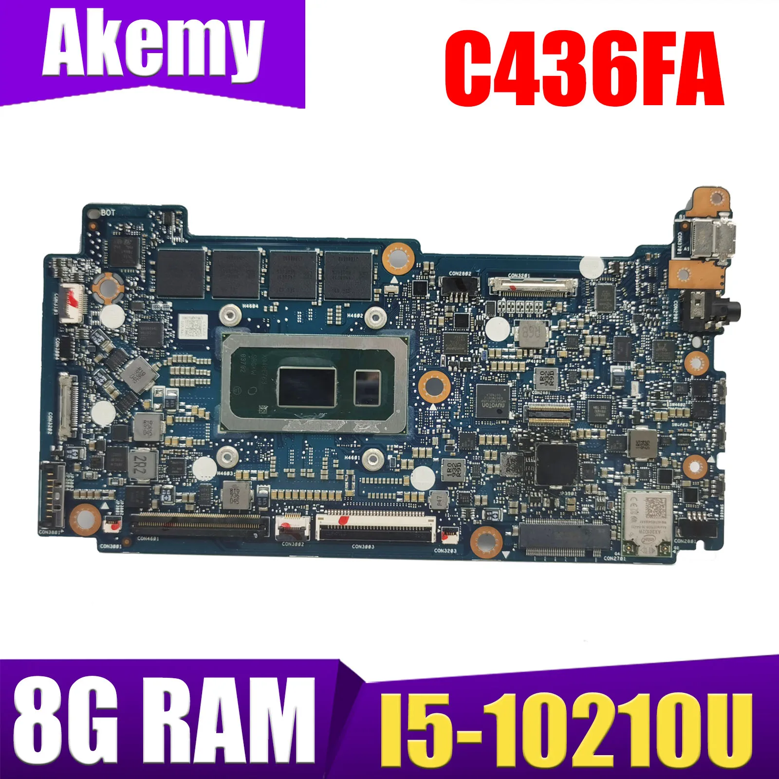 C436FA Laptop Motherboard I5-10210U CPU 8GB RAM for ASUS C436FA C436F C436 Notebook Mainboard 90NX0PS0-R00031
C436FA Laptop Motherboard I5-10210U CPU 8GB RAM for ASUS C436FA C436F C436 Notebook Mainboard 90NX0PS0-R00031