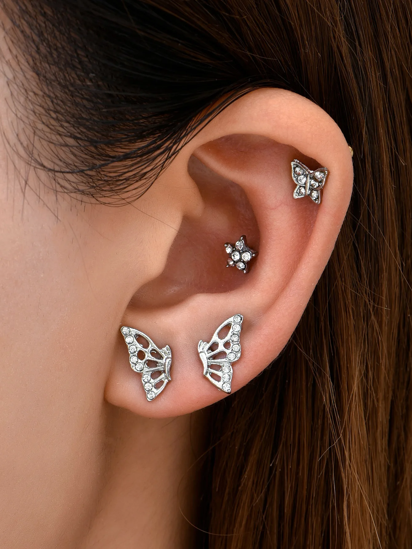 New Luxury Fashion Silver Butterfly Earrings Micro Set Zircon Earrings Set for Women Girl Jewelry Gift
New Luxury Fashion Silver Butterfly Earrings Micro Set Zircon Earrings Set for Women Girl Jewelry Gift
