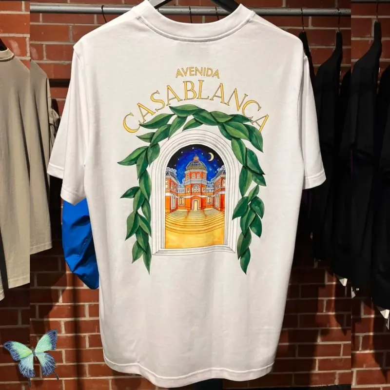 Summer Casablanca T-shirt Dream Gate Star Castle print short sleeve Casablanca men's and women's casual T-shirt short sleeve
Summer Casablanca T-shirt Dream Gate Star Castle print short sleeve Casablanca men's and women's casual T-shirt short sleeve