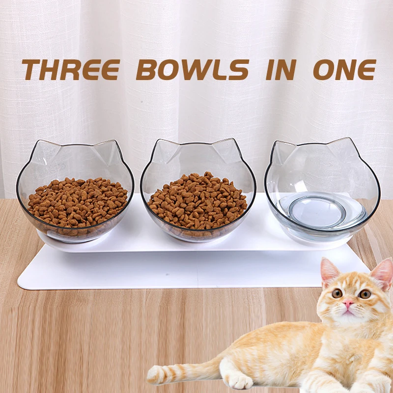 15 Tilted Cat Triple Bowl with Stand Non-Slip Dog Feeder High Elevated Pet Feeding Drinking Snack Bowls for Three Cats Small Dog
15 Tilted Cat Triple Bowl with Stand Non-Slip Dog Feeder High Elevated Pet Feeding Drinking Snack Bowls for Three Cats Small Dog