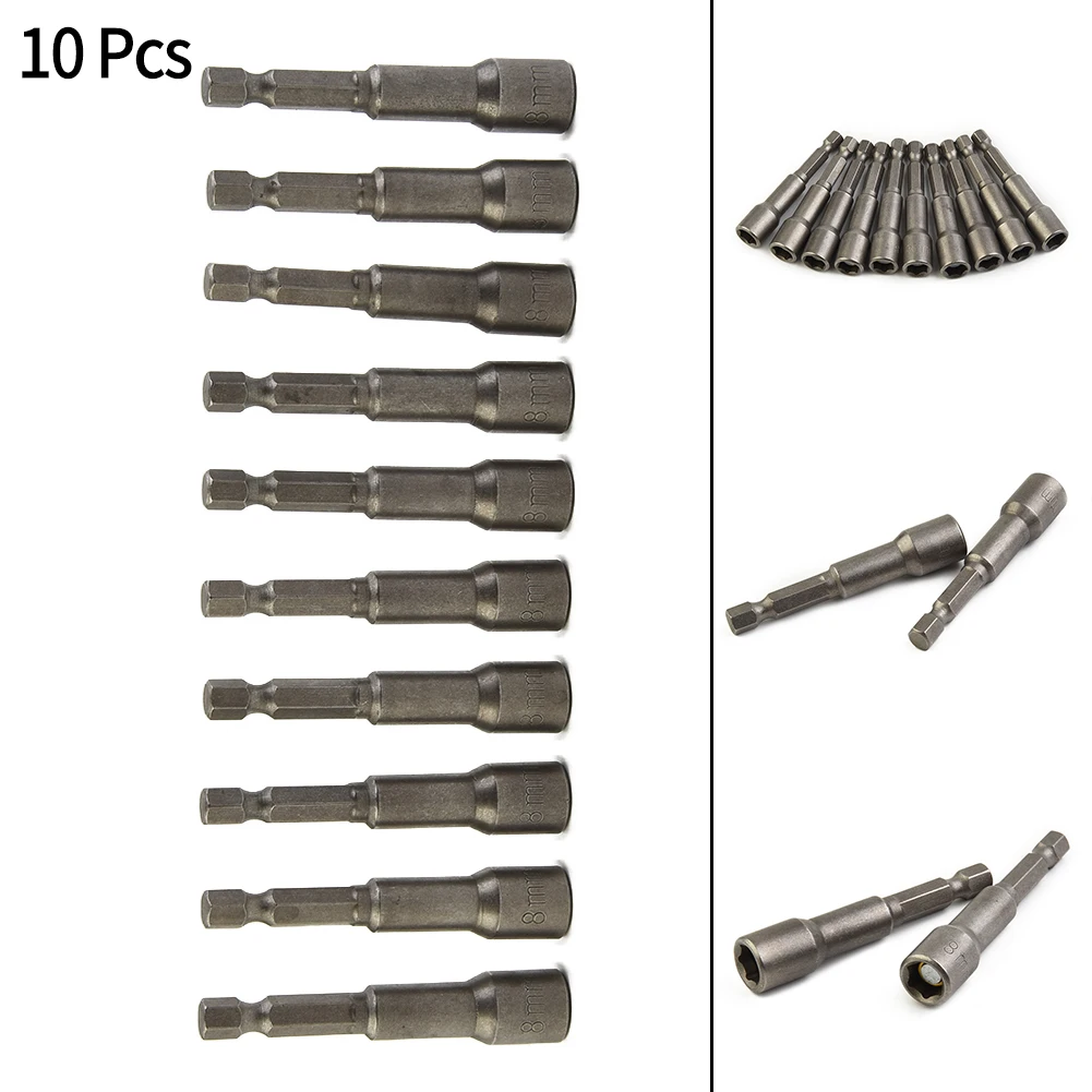 10Pcs 8 Mm Hex Socket Magnetic Nut Driver Set Socket Adapter Bit Drill Nut For Home DIY Carpentry Auto Parts Machine Repair
10Pcs 8 Mm Hex Socket Magnetic Nut Driver Set Socket Adapter Bit Drill Nut For Home DIY Carpentry Auto Parts Machine Repair