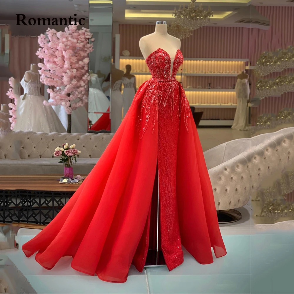 Romantic Ball Gown Evening Dresses Red Tulle With Glitter Lace Sweetheart Long Prom Dresses Floor Length Formal Robe Fete Femme
Romantic Ball Gown Evening Dresses Red Tulle With Glitter Lace Sweetheart Long Prom Dresses Floor Length Formal Robe Fete Femme