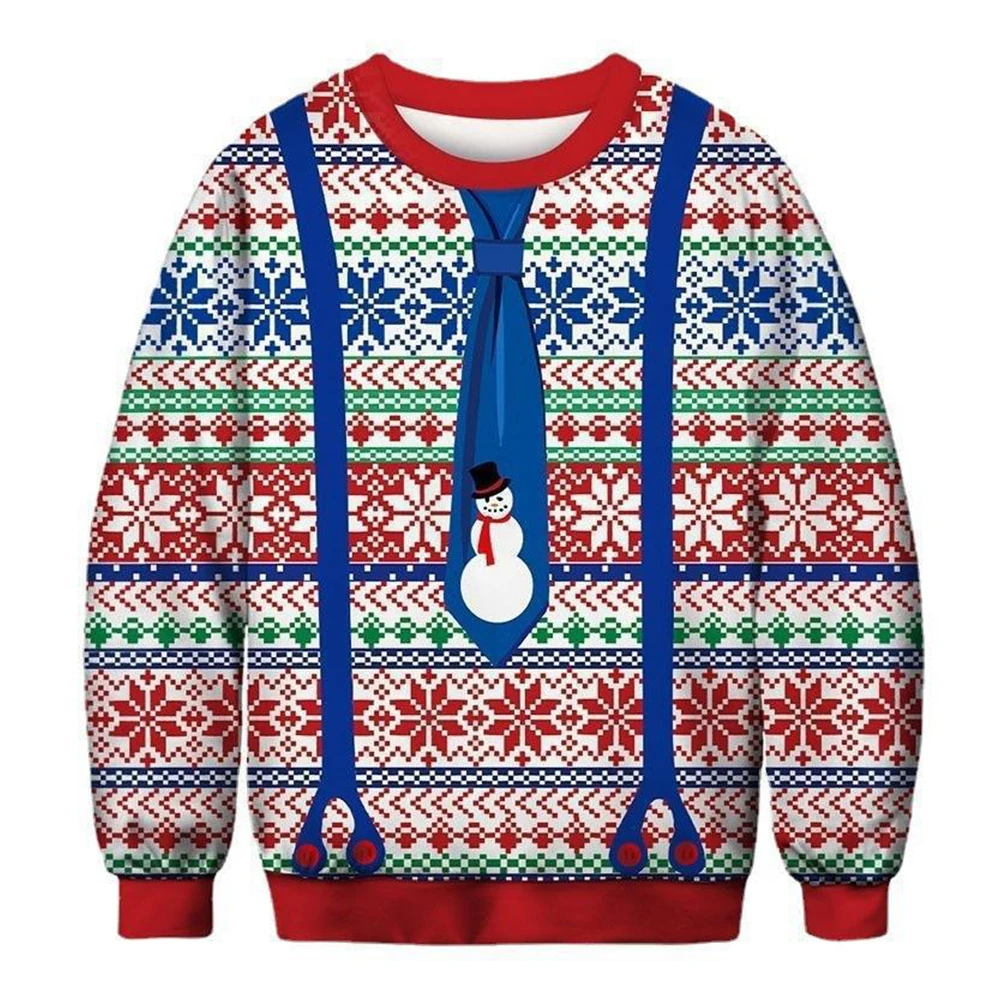 

Men Women 3D Print Sweatshirt Pullover Christmas Theme Casual Baggy Top Long Sleeve O Neck S 2XL Sizes Variety of Colors