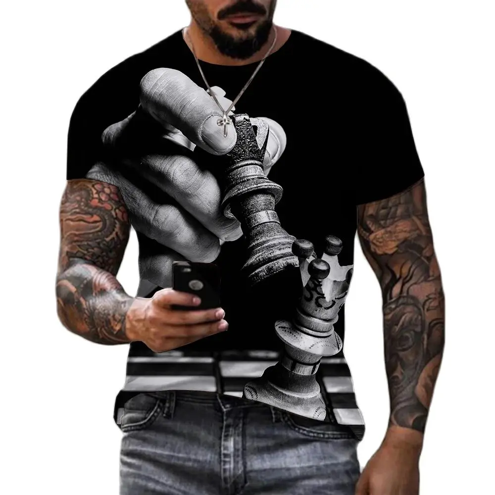 Funny Chess Chessboard Black And White 3D Print Men's T-shirts Summer Harajuku Casual Streetwear Tees Unisex Oversized Clothing
Funny Chess Chessboard Black And White 3D Print Men's T-shirts Summer Harajuku Casual Streetwear Tees Unisex Oversized Clothing