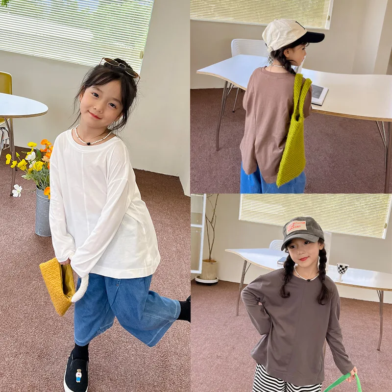 Spring Autumn Girls solid color Irregular T shirts baby girls fashion cotton loose Tops
Spring Autumn Girls solid color Irregular T shirts baby girls fashion cotton loose Tops
