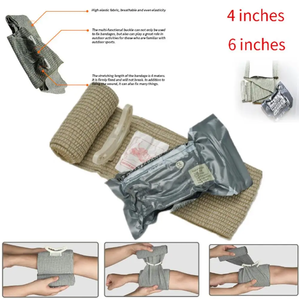 

Emergency Medical 4/6 Inch First-aid Wound Hemostatic Bandage Israel Bandage First-aid Training Bandage Is Applicable To Outdoor