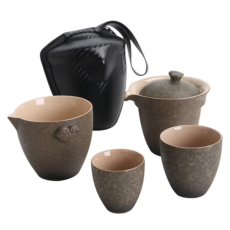 

Новый чайник, портативный дорожный чайный набор, быстрая чашка, одна чашка, две чашки, Офисная чайная чашка, керамическая чашка для воды