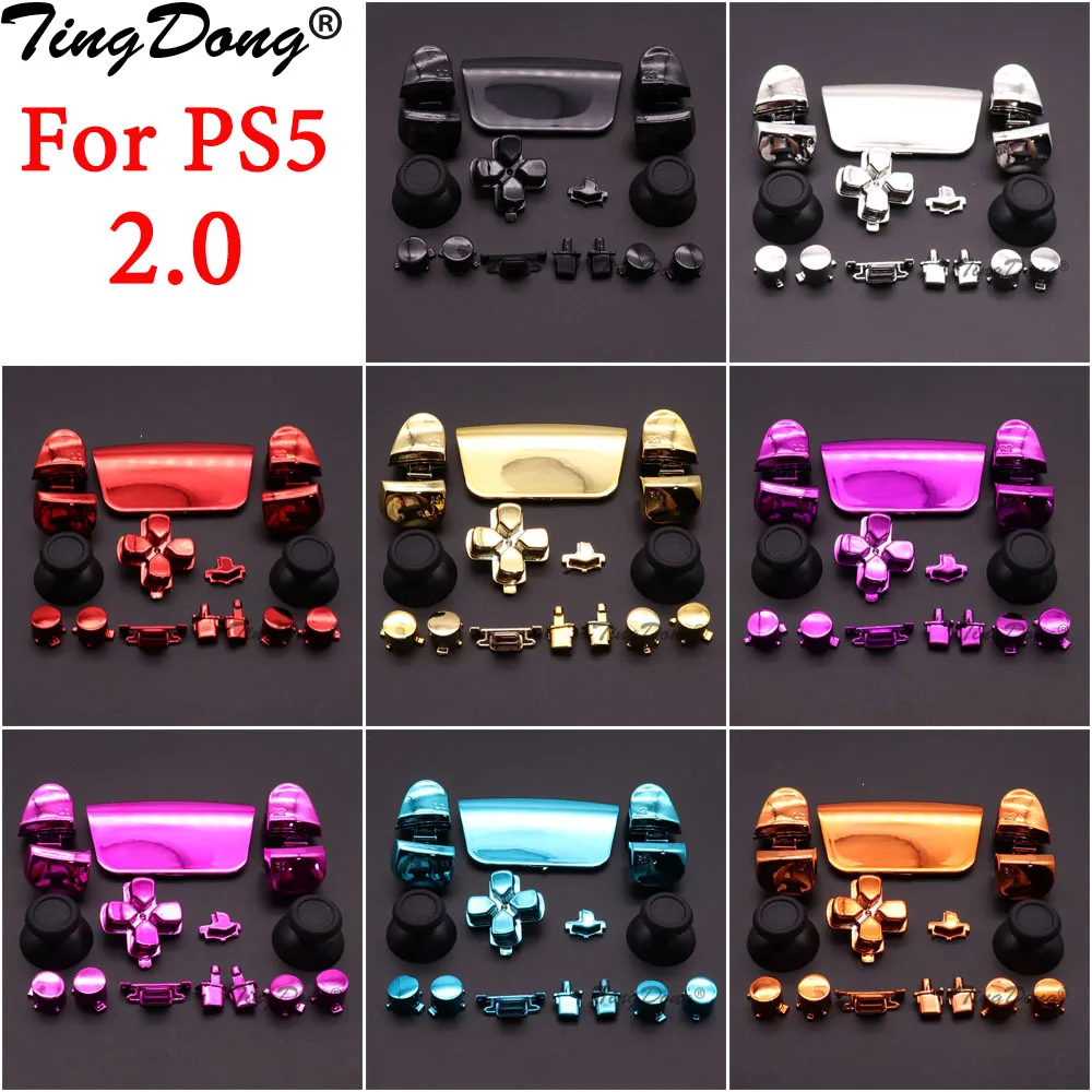 Full Set Chrome Buttons For PS5 2.0 V2 BDM-020 Handle Thumb Sticks Joystick Cap L1 R1 L2 R2 D-pad Button For PS5 Controller
Full Set Chrome Buttons For PS5 2.0 V2 BDM-020 Handle Thumb Sticks Joystick Cap L1 R1 L2 R2 D-pad Button For PS5 Controller