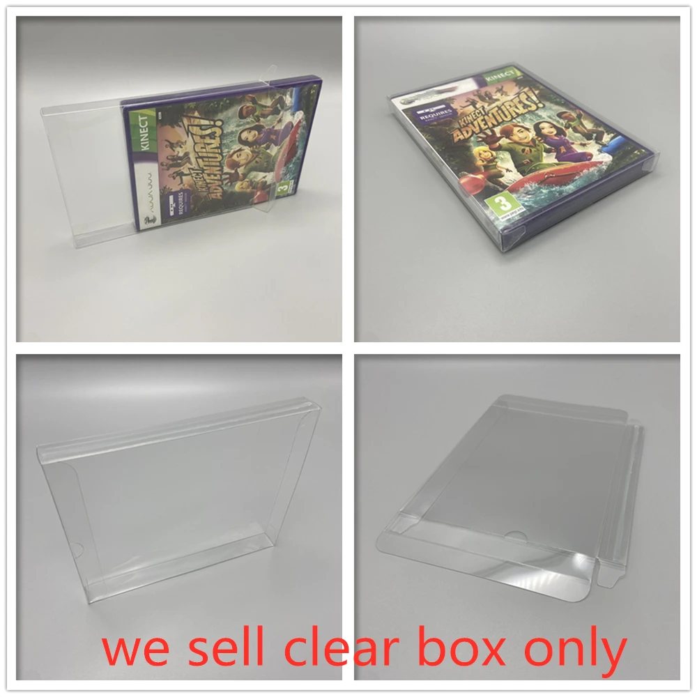 

10Pcs PET Box Protector For Kinect Adventures! Transparent Collect Boxes For Microsoft Xbox360 Shell Clear Display Case
