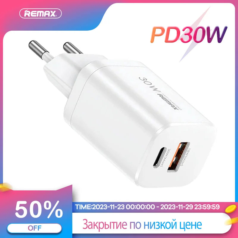 Remax 30W USB Charger Support Type C PD Fast Charging Dual USB Port Portable Phone Charger For iPhone 13 12 Pro Max Mini 8 Plus
Remax 30W USB Charger Support Type C PD Fast Charging Dual USB Port Portable Phone Charger For iPhone 13 12 Pro Max Mini 8 Plus