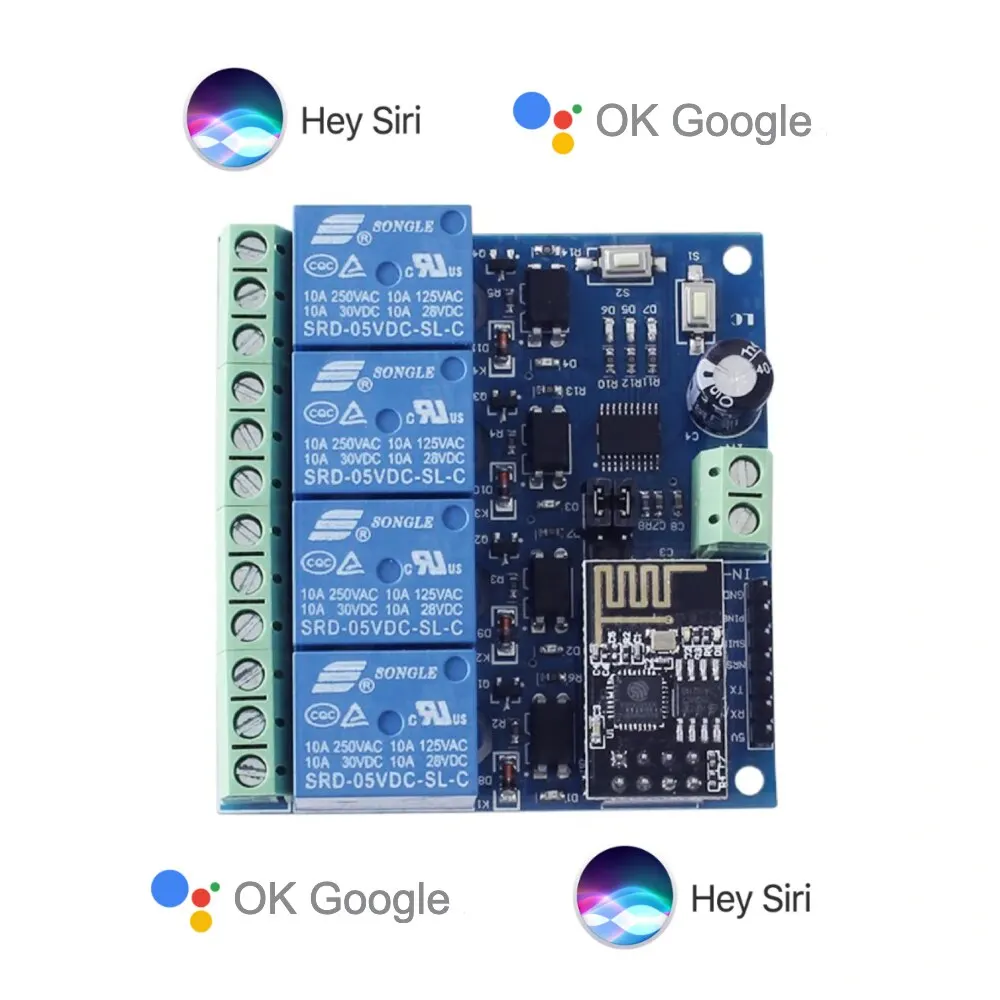 WiFi Smart Home 4 For Apple HomeKit Switch Dry Contact Relay Siri Google Assistant Voice Control Automation Socket Schedle Iot
WiFi Smart Home 4 For Apple HomeKit Switch Dry Contact Relay Siri Google Assistant Voice Control Automation Socket Schedle Iot