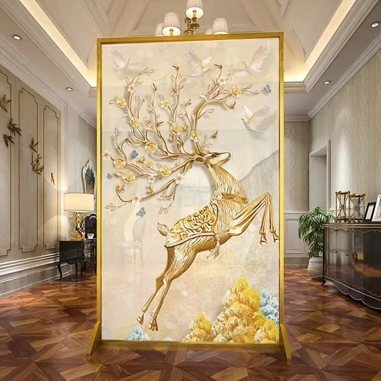 Light Luxury Stainless Steel Screen Art Screen Living Room Dining Room Entrance Partition Eecoration SUS 304
Light Luxury Stainless Steel Screen Art Screen Living Room Dining Room Entrance Partition Eecoration SUS 304
