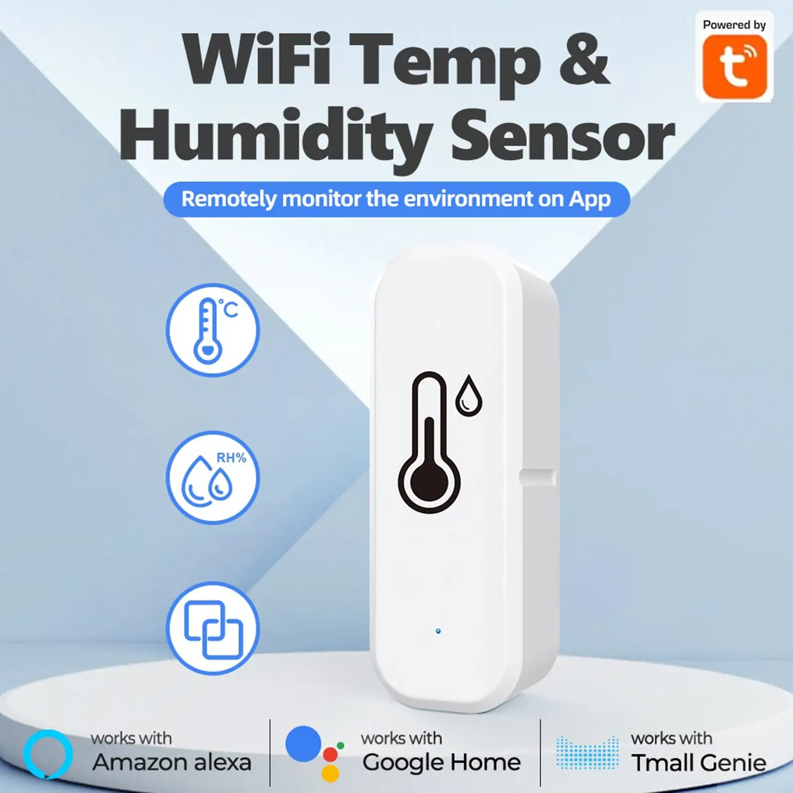 Tuya WiFi Temperature And Humidity Detector Sensor Indoor Thermometer Sensor Smart Home Scenes Intelligent Linkage Share Control
Tuya WiFi Temperature And Humidity Detector Sensor Indoor Thermometer Sensor Smart Home Scenes Intelligent Linkage Share Control