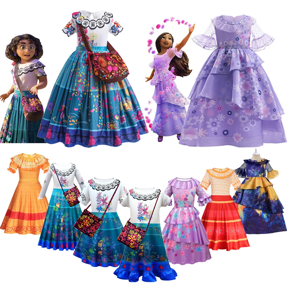Disney Encanto Mirabel Isabela Madrigal Costume Princess Anna Elsa Summer Dress Girls Frozen 1&2 Princess Dress Girls Clothing
Disney Encanto Mirabel Isabela Madrigal Costume Princess Anna Elsa Summer Dress Girls Frozen 1&2 Princess Dress Girls Clothing