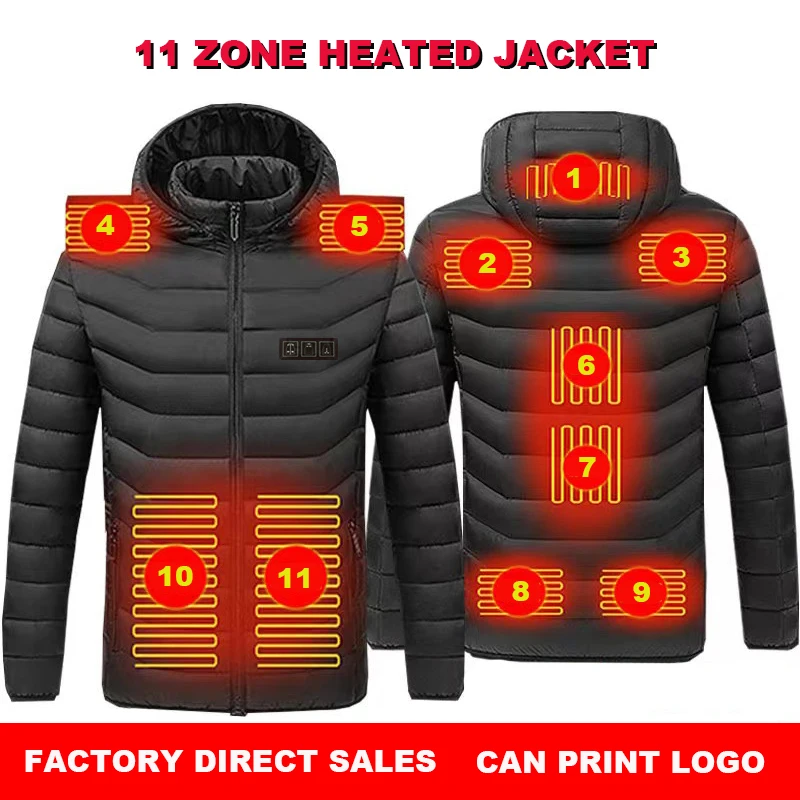 2/9/11 Areas Men Winter Warm USB Heating Jackets Smart Thermostat Pure Color Hooded Heated Clothing Waterproof Warm Jackets
2/9/11 Areas Men Winter Warm USB Heating Jackets Smart Thermostat Pure Color Hooded Heated Clothing Waterproof Warm Jackets