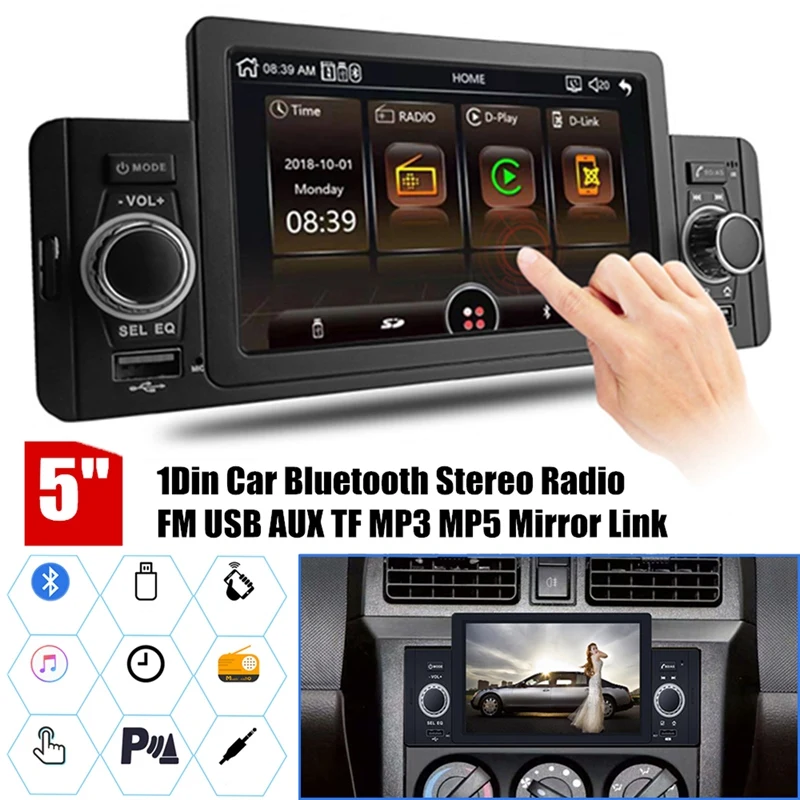 1Din Car Radio IPS MP5 Multimedia Player Bluetooth Autoradio Stereo Video Mirror Link for-Hyundai Nissian Toyota Lada
1Din Car Radio IPS MP5 Multimedia Player Bluetooth Autoradio Stereo Video Mirror Link for-Hyundai Nissian Toyota Lada
