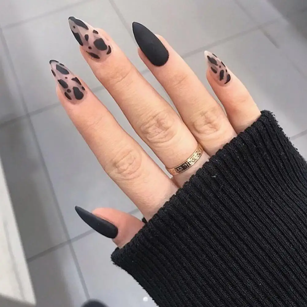 Almond Drop Tip Frosted Black Leopard Fake Nails Aesthetic Glitter Fake Nails Nail Installation Acrylic Nail Nail Press On H5E8
Almond Drop Tip Frosted Black Leopard Fake Nails Aesthetic Glitter Fake Nails Nail Installation Acrylic Nail Nail Press On H5E8