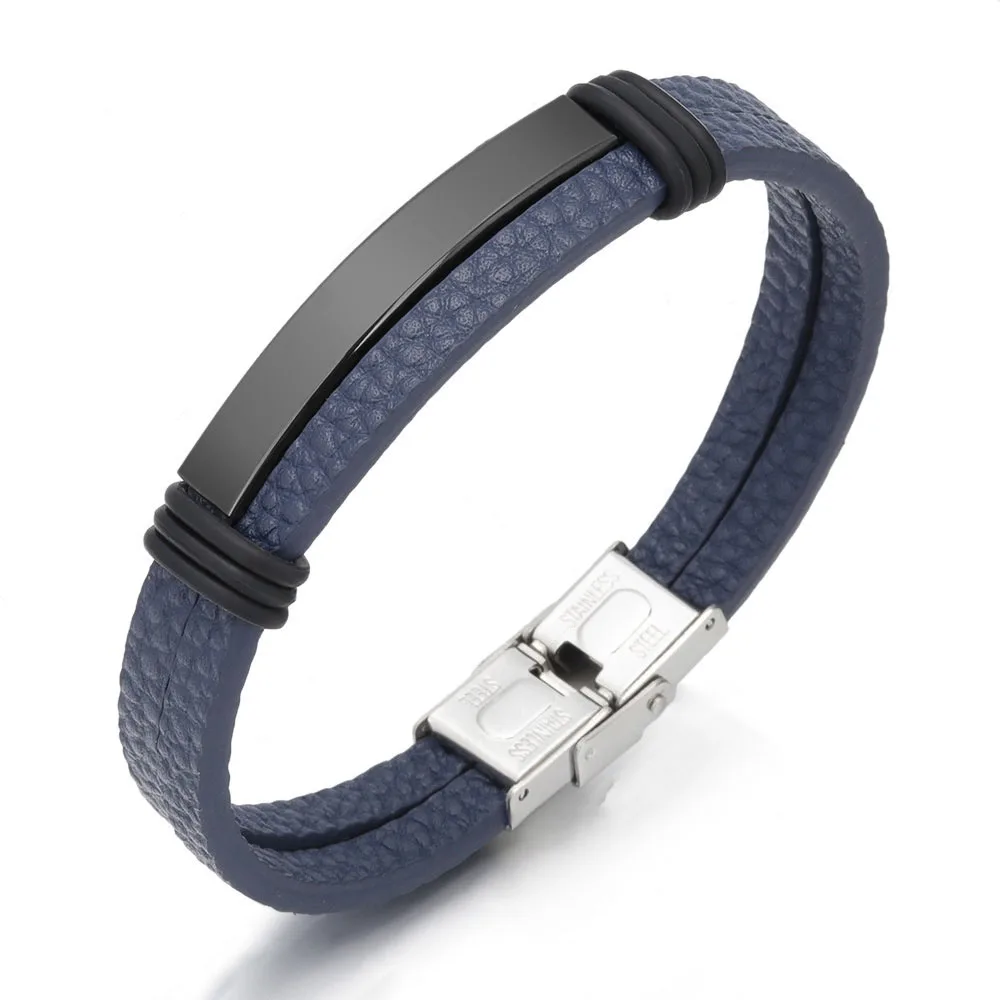 Simple Men Woven Leather Bracelet Classic Stainless Steel Insert Bracelet Punk Double-layer Braid Bangles for Men Jewelry Gift
Simple Men Woven Leather Bracelet Classic Stainless Steel Insert Bracelet Punk Double-layer Braid Bangles for Men Jewelry Gift