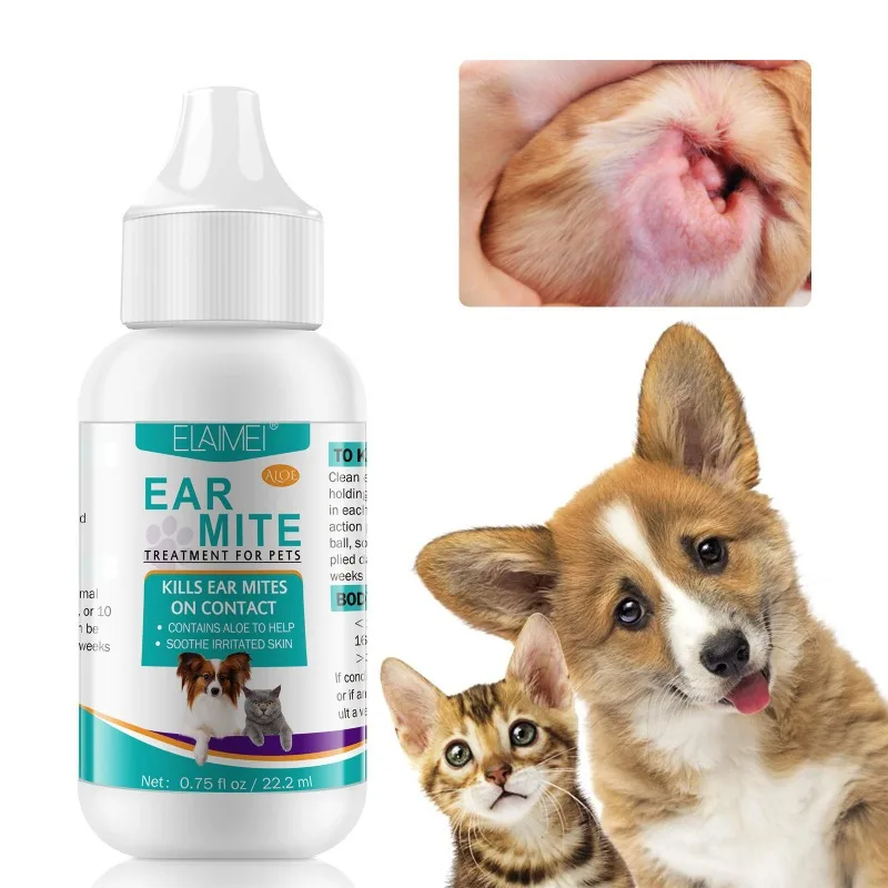 22ml Pet Ear Mite Oil Pet Ear Oil Softens Ear Canal, Cleans, Removes Mites, Inhibits Bacteria and Relieves Itch for Cats and Dog
22ml Pet Ear Mite Oil Pet Ear Oil Softens Ear Canal, Cleans, Removes Mites, Inhibits Bacteria and Relieves Itch for Cats and Dog
