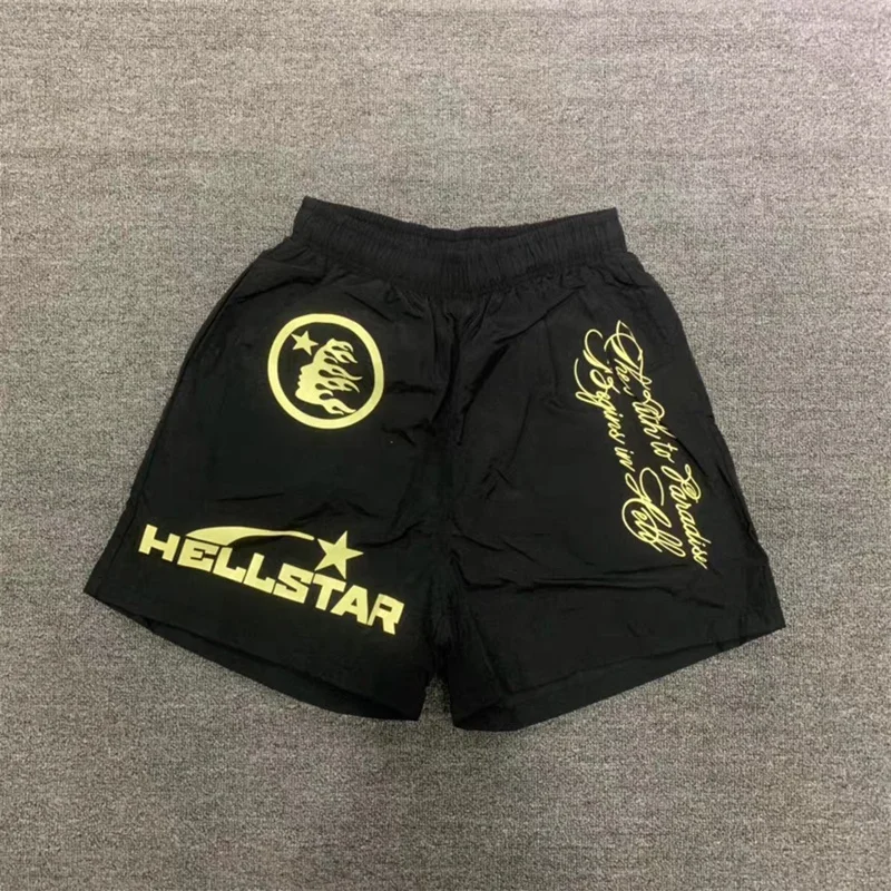Черные нейлоновые шорты Hellstar, модные брендовые дышащие повседневные спортивные шорты с кулиской для мужчин и женщин
Черные нейлоновые шорты Hellstar, модные брендовые дышащие повседневные спортивные шорты с кулиской для мужчин и женщин