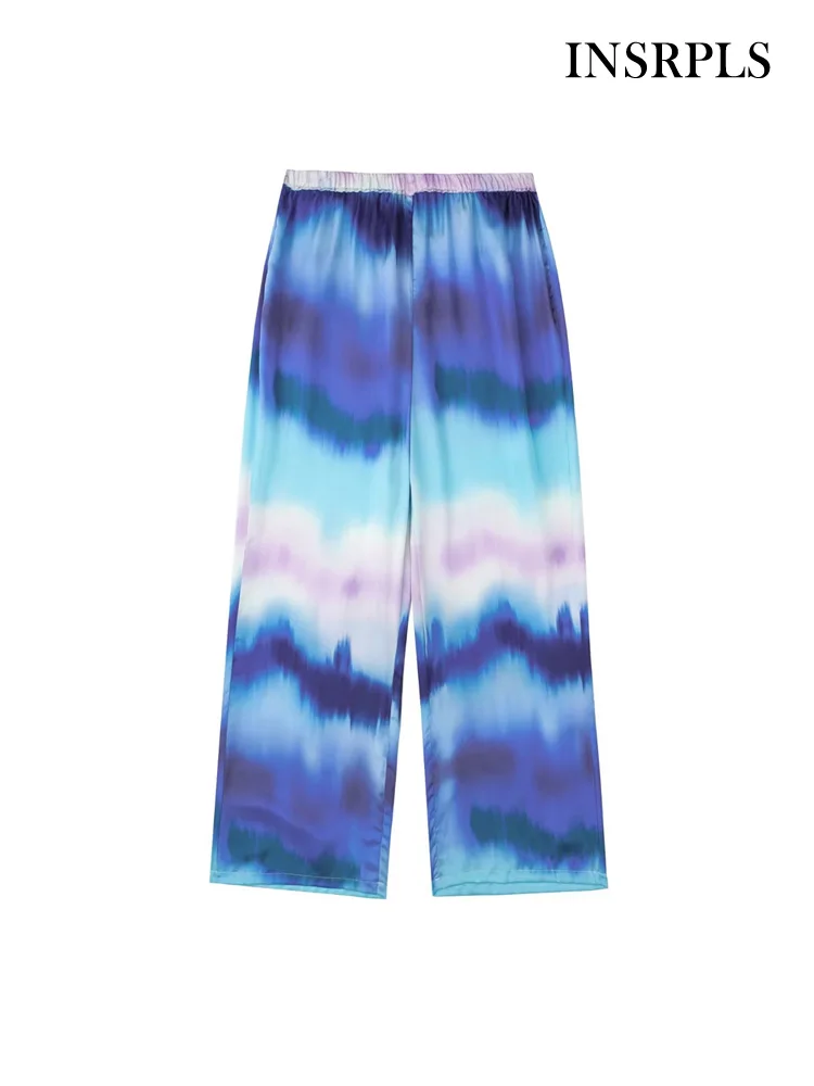 INSRPLS Women Fashion Tie-dye Printed Wide Leg Pants Vintage High Waist With Elastic Waistband Female Trousers Mujer
INSRPLS Women Fashion Tie-dye Printed Wide Leg Pants Vintage High Waist With Elastic Waistband Female Trousers Mujer